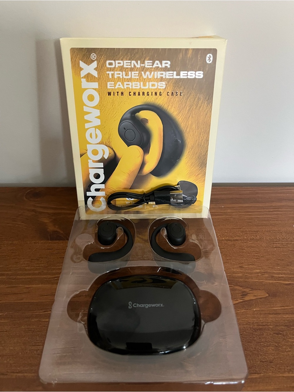 Chargeworx Open-Ear True Wireless Earbuds - Black